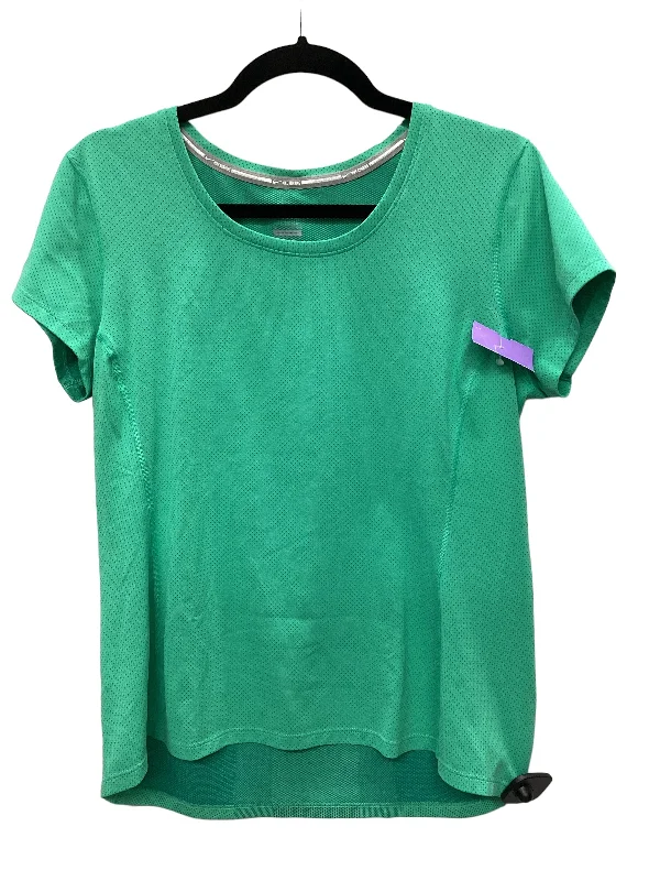 Green Athletic Top Short Sleeve Nike Apparel, Size L