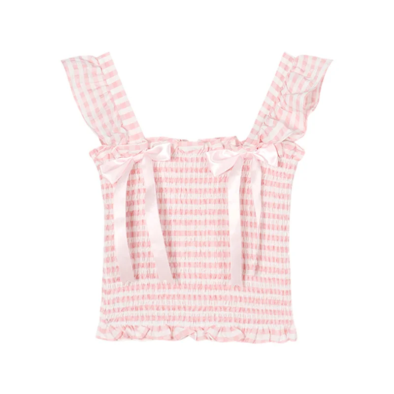 Weekend Discounts to Relish Summer design bowknot elastic top PL53444