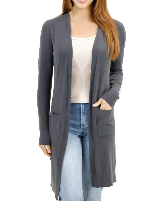 Price Reduction Micro Bambu Cardigan In Smoke