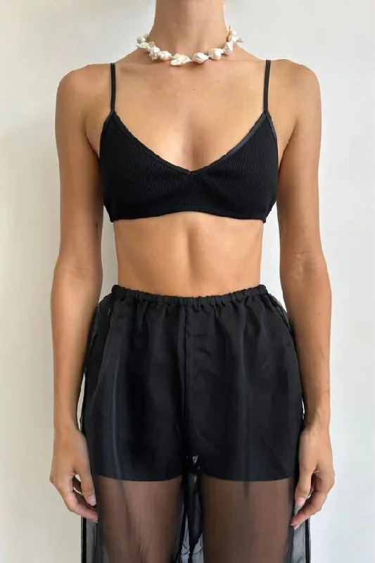 Act Fast Rib Bralette | Jet