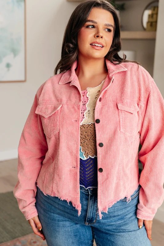 Midnight Sale Main Stage Corduroy Jacket in Neon Pink