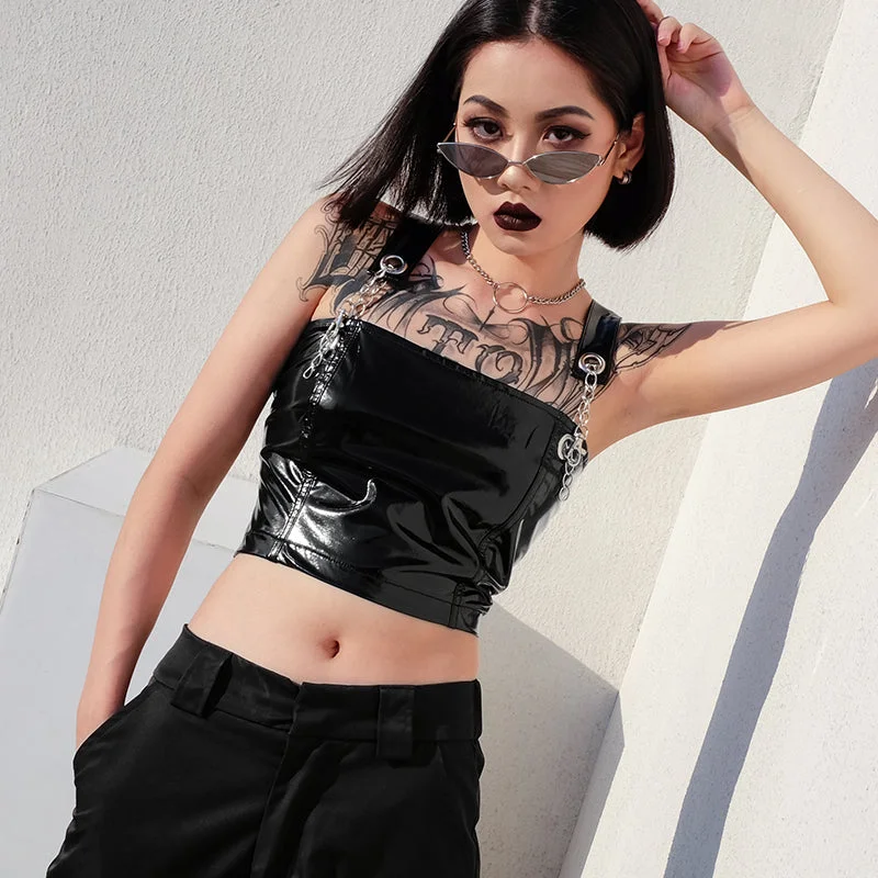 Limited Availability STREET BLACK SUSPENDER VEST BY22124