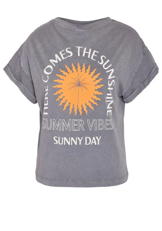 Weekend-Only Price Drops Noisy May Bohdi Gaby Graphic T-Shirt, Charcoal Grey
