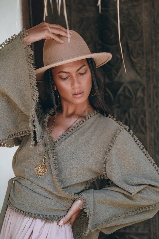 Epic Value Boho Kimono Top • Organic Goddess Top • Wide Sleeve Wrap Top