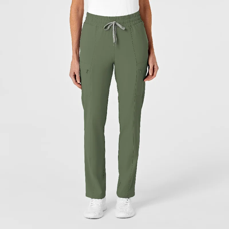 Weekend Bargains to Relish RENEW Women's High Waist Slim Leg Scrub Pant - Olive