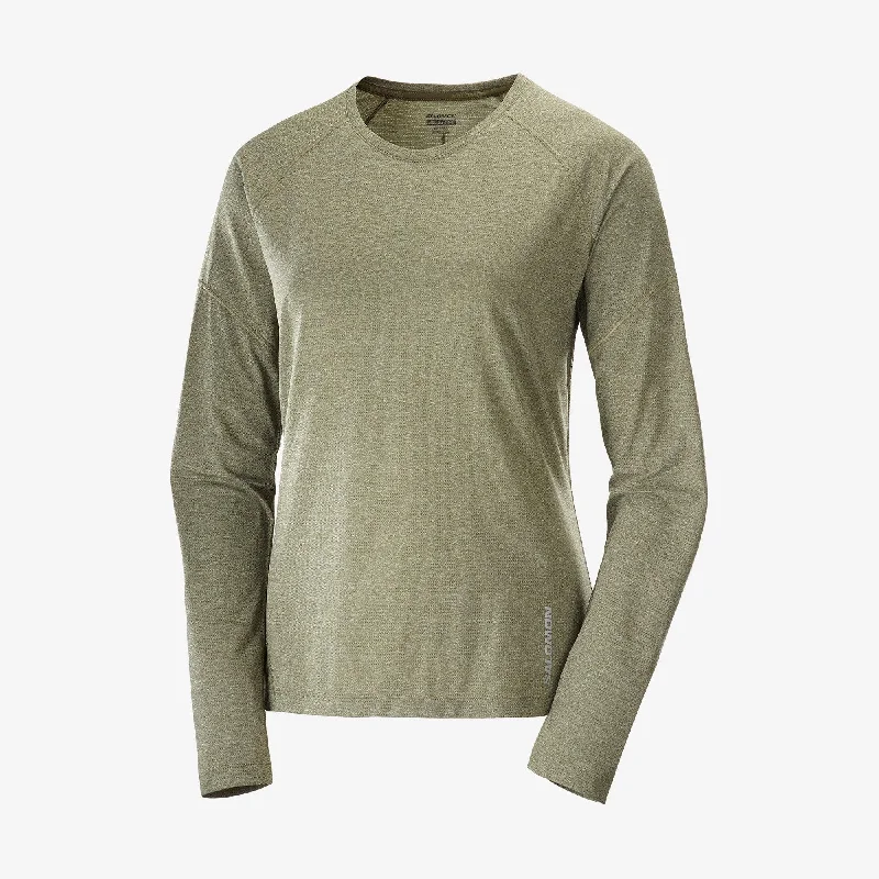 Price Smash Salomom Womens V Neck Long Sleeve Tee Laurel