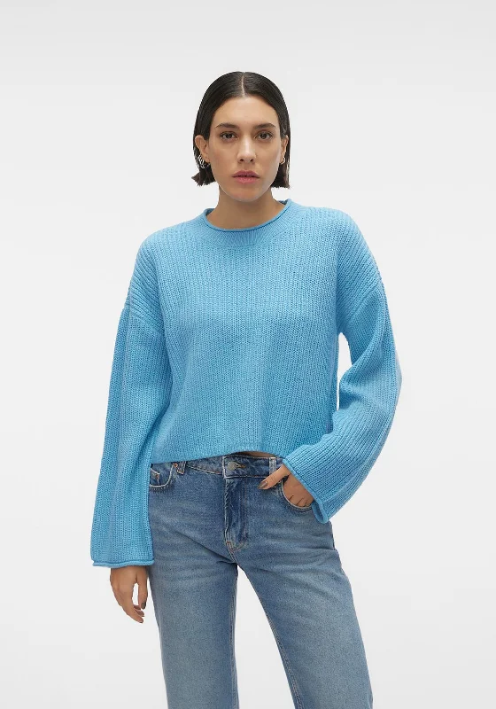 Limited Stock Vero Moda Sayla Knitted Sweater, Bonnie Blue