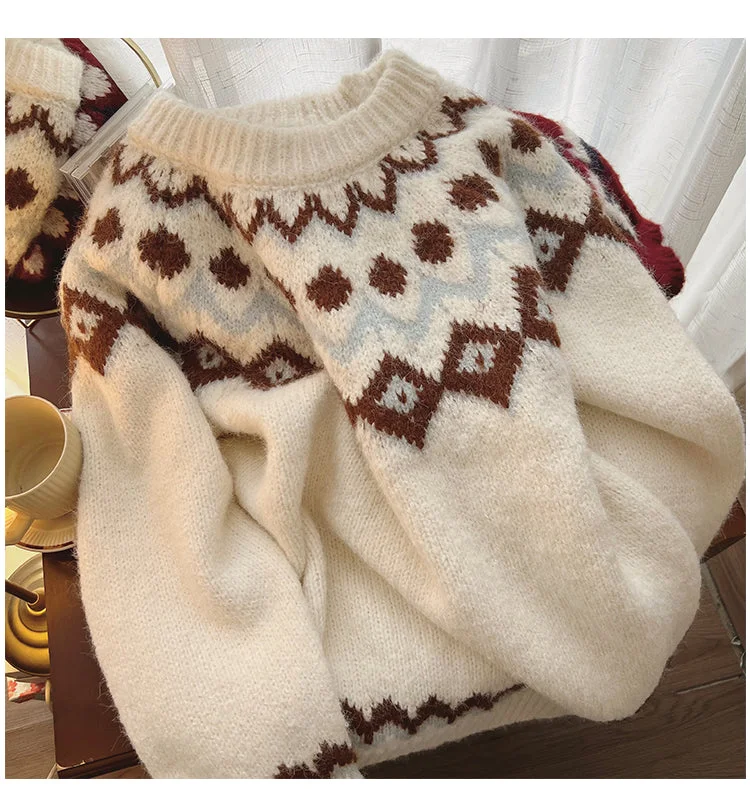 Can't Resist Fashionable jacquard sweater for women design new style      S4803
