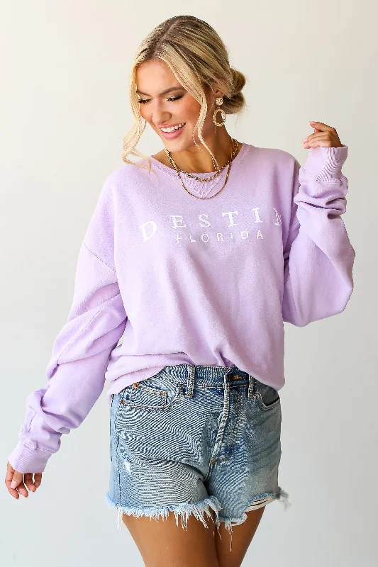 YEAR-End Clearance Lavender Destin Florida Sweatshirt