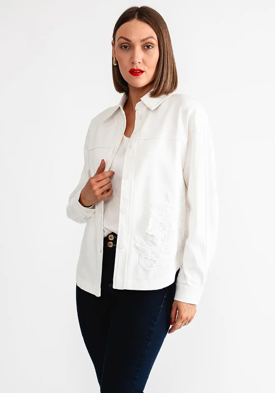 Weekend Bargains to Grab Object Nate Crochet Detail Heavyweight Shirt, White