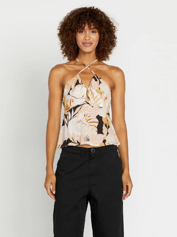 TIME-Limited Offer Lets Luau Cami Top - Vintage Black