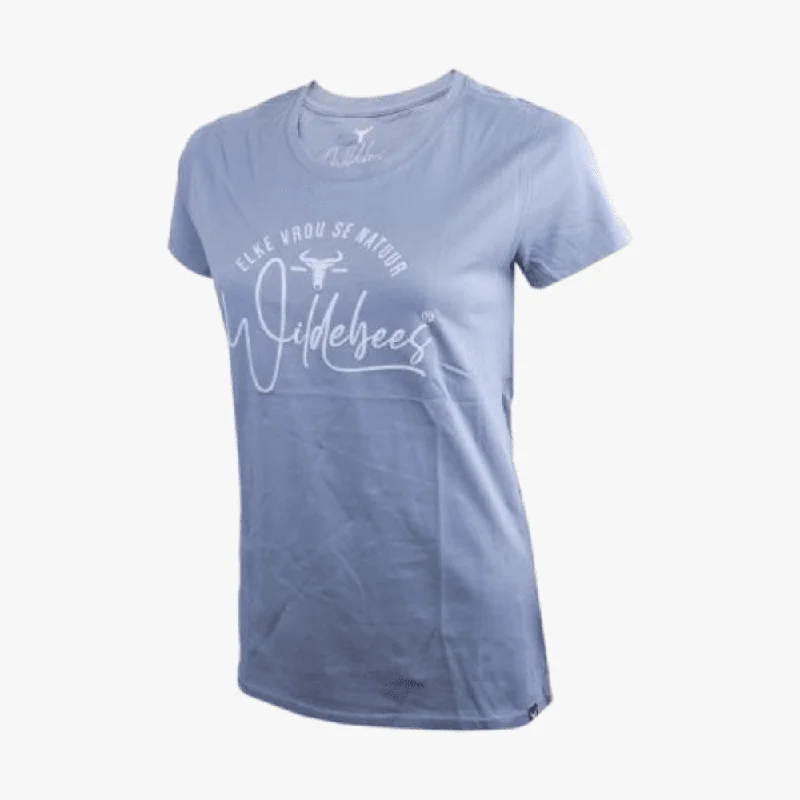 Clearance Event Wildebees Womens Curved Tone Puff Short Sleeve Tee Storm