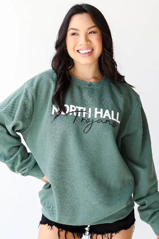 Price Cut Green North Hall Trojans Sweatshirt