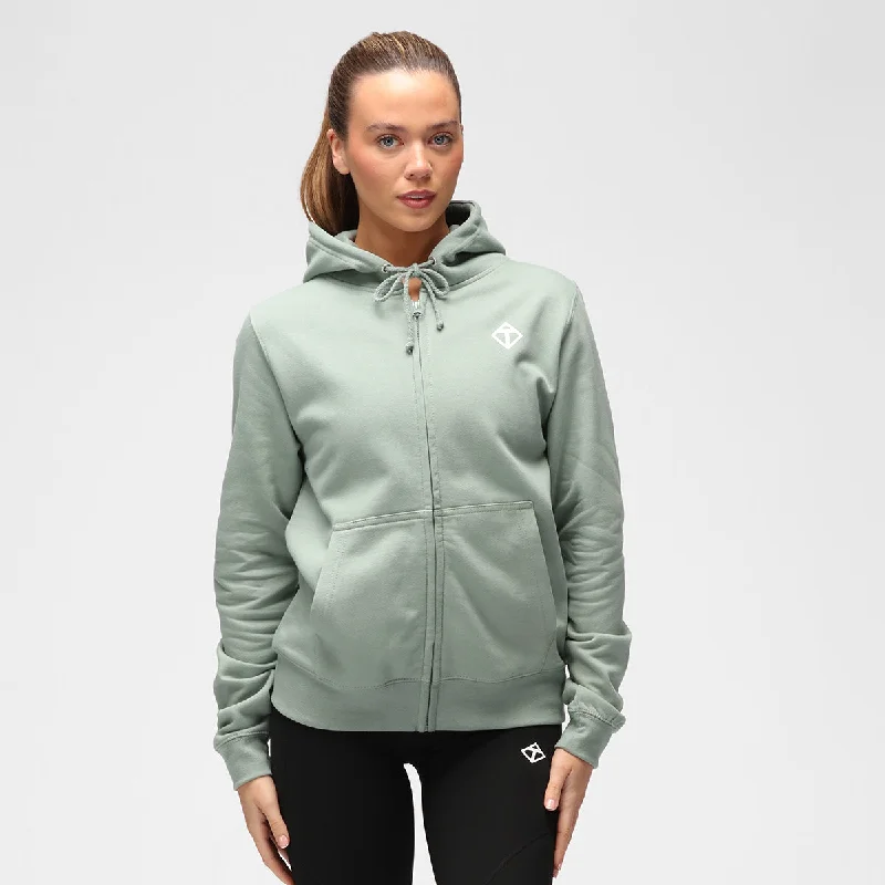 Flash Deals Dusky Green Diamond Ladies Zoodie