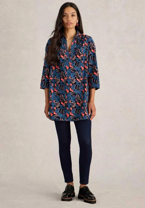 Weekend Bargains to Relish White Stuff Blaire Cord Floral Tunic, Navy Multi
