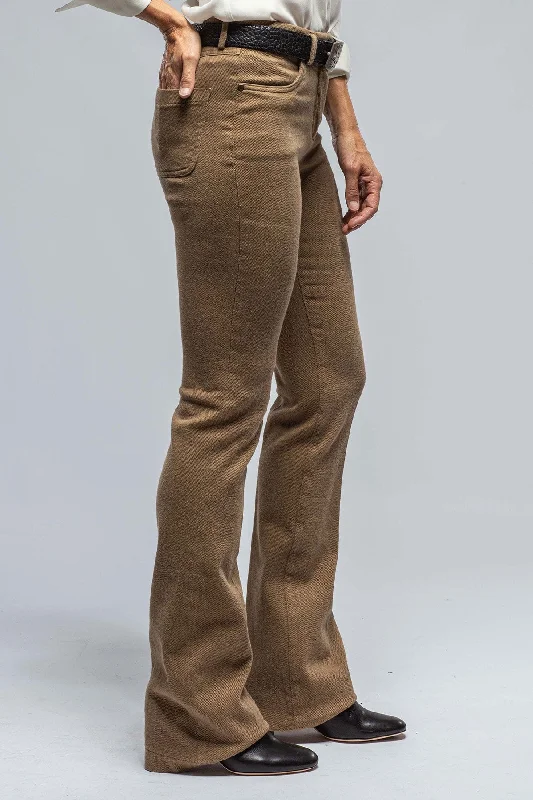 Weekend Discounts You Deserve Selma Stretch Cord Flare Pant In Khaki Shadow
