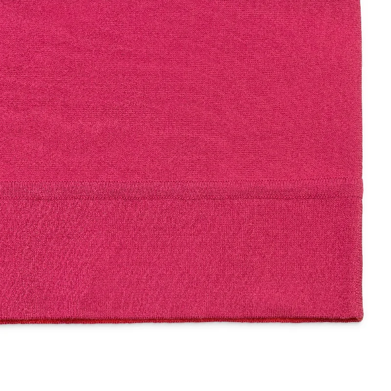Weekend Deals That Please BATEAU NECKLINE FUCHSIA BLOUSE
