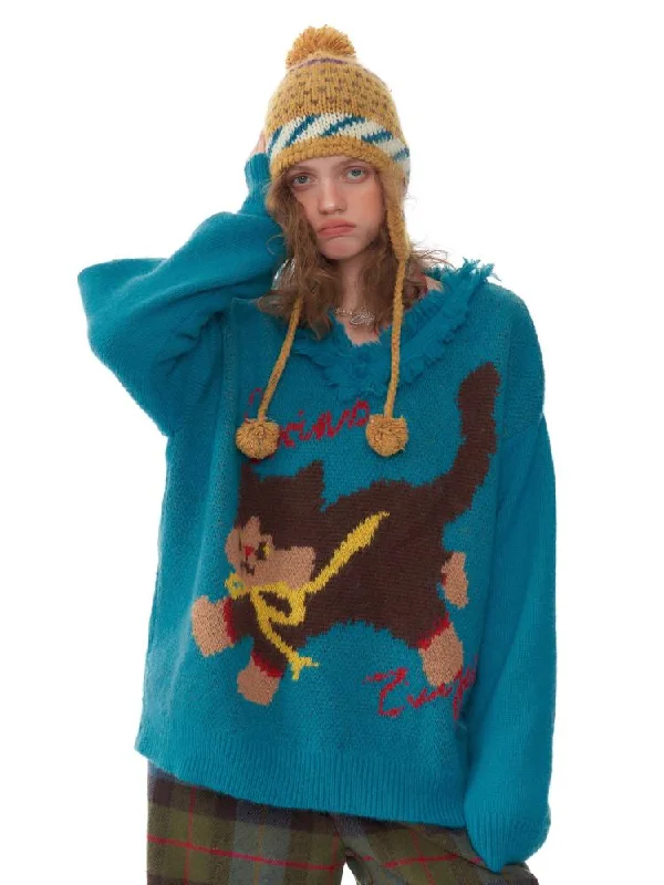Deal Zone Retro design loose sweater【s0000011033】