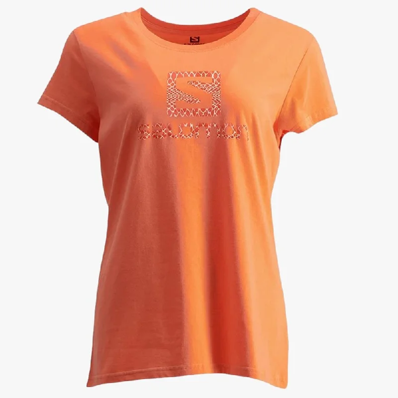 Price Cut Salomon Womens Ready For It Short Sleeve Tee Coral