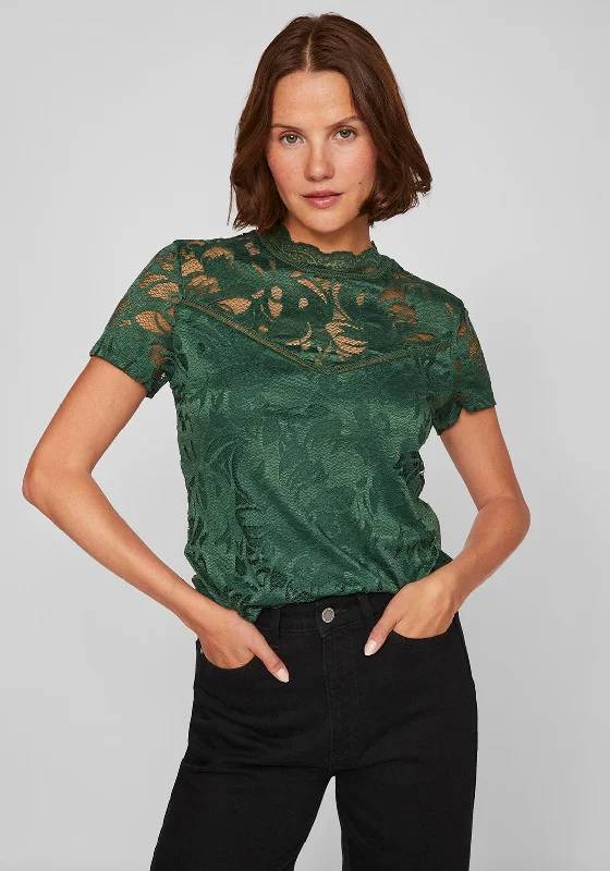 Grand Opening Sale Vila Stasia Lace Top, Pineneedle