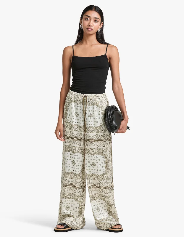 Don't Wait Bowden Pant - Beige Bandana