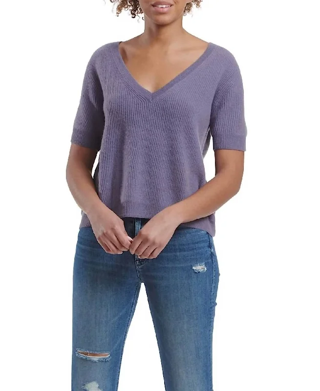 Deal Mania Carmella Sweater In Dusty Iris