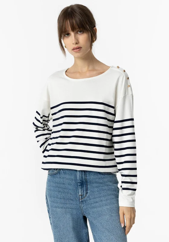 Daily Deals Tiffosi Venice Striped Top, White
