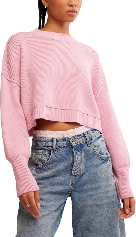 Special Offer Easy Street Crop Pullover In Lollipop