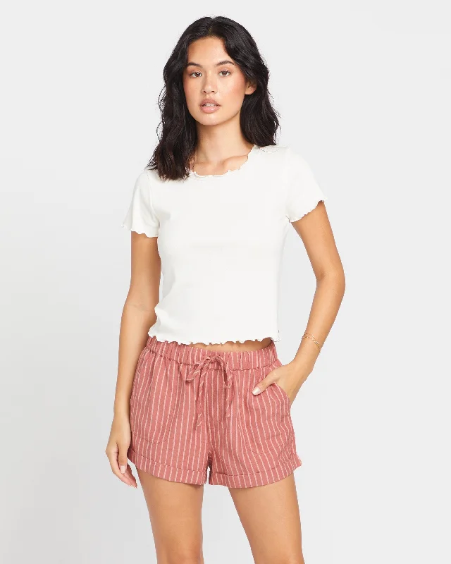 New Deals Sunday Strut Shorts - Mauve Rose