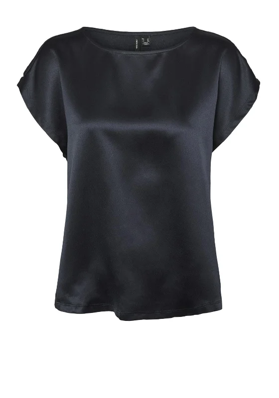 Bargain Blast Vero Moda Merle Material Mix Top, Navy