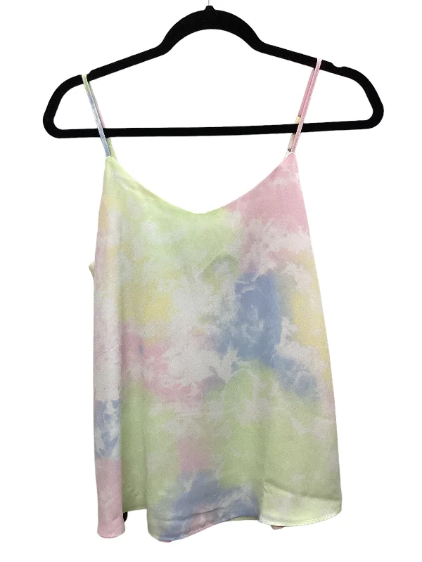 Tie Dye Print Top Sleeveless Hippie Rose, Size M