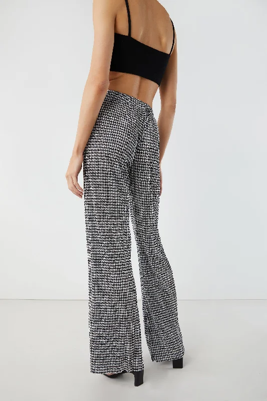 Deal Explosion HOUNDSTOOTH PLEATED PANT