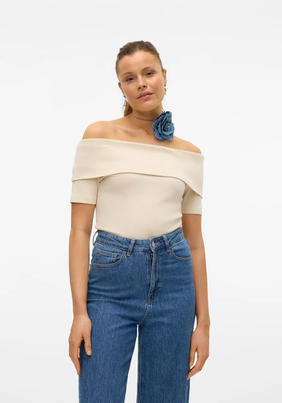 New Arrival Vero Moda Jada Off Shoulder Top, Birch