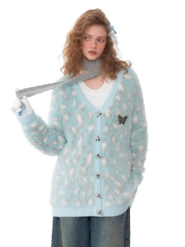 Weekend Bargains to Sizzle Leopard print sweater cardigan【s0000011060】