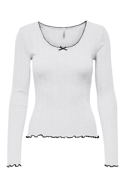 Markdown Madness Only - Onltenna L/S Top - 4697956 White
