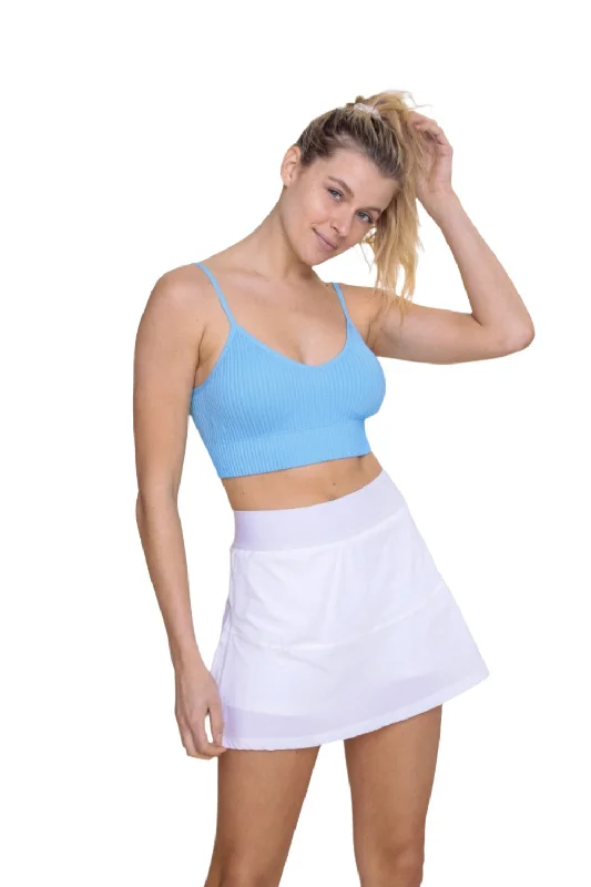 Weekend Deals to Brighten Your Day Mono B V Front Seamless Textured Tank AT-A1274