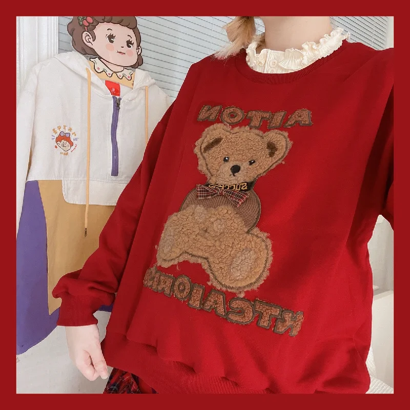 Weekend Bargains to Cherish Red Teddy Bear Sweatshirt  PL52509