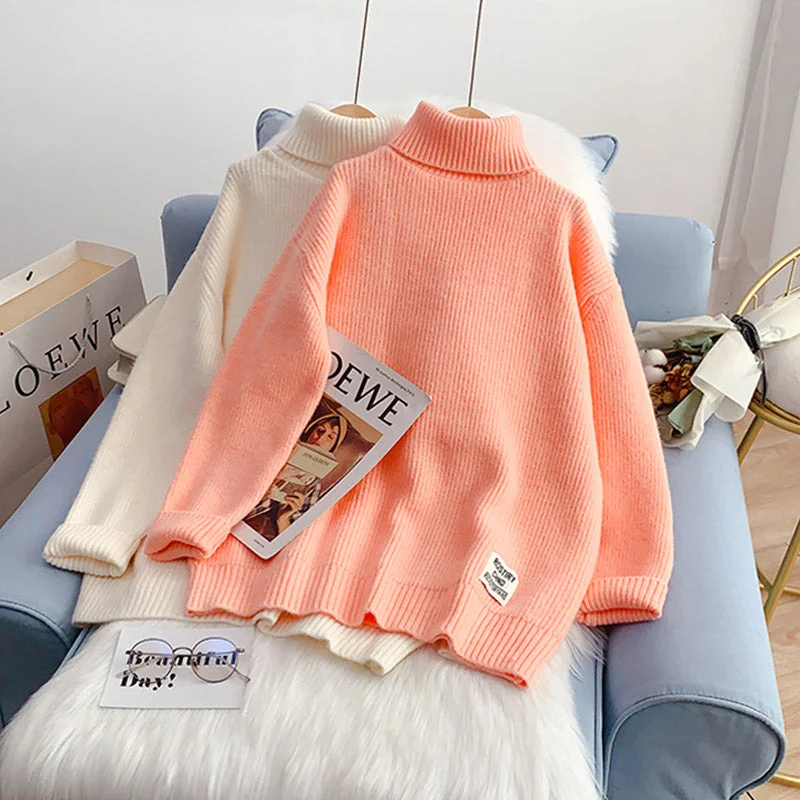 Weekend Discounts to Delight Candy color turtleneck sweater sweater sweater top 5058 Weekend Discounts to Delight Candy color turtleneck sweater sweater sweater top 5058