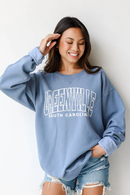 Extra Discount Light Blue Greenville South Carolina Sweatshirt