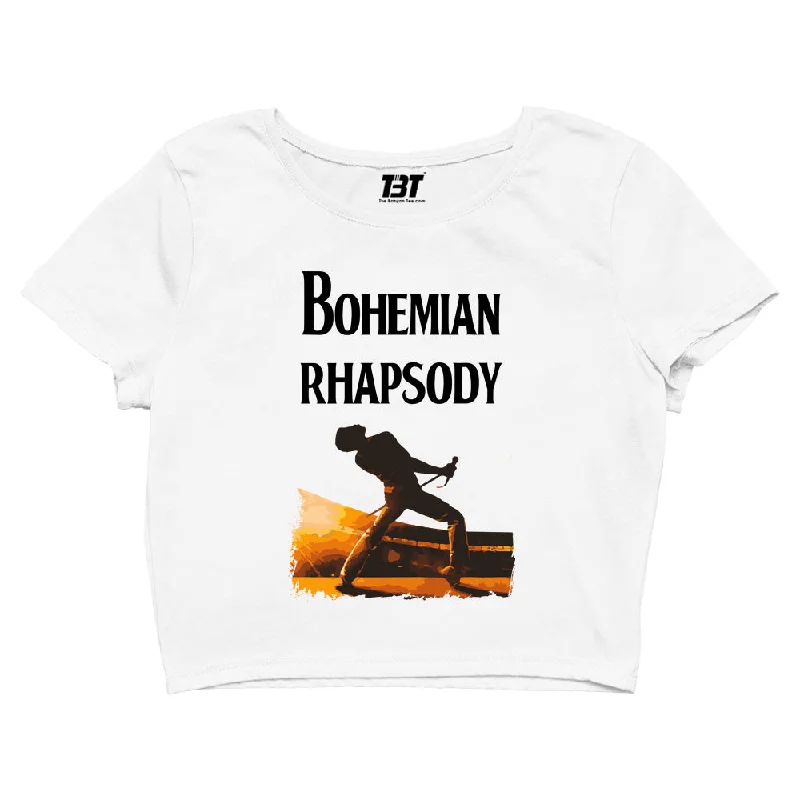 Price Slash Queen Crop Top - Bohemian Rhapsody