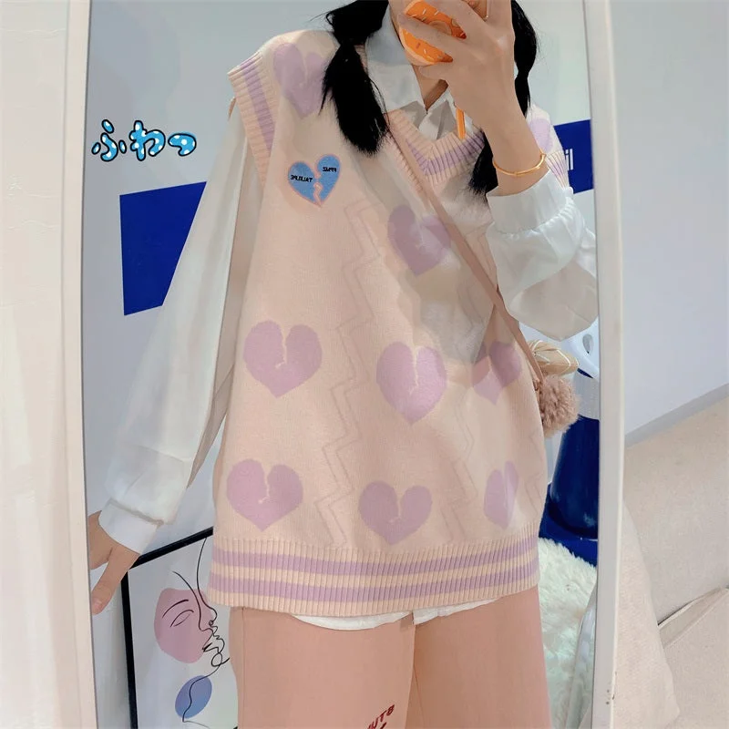 Early Bird Discount ins pink love vest PL51776