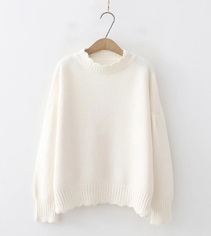 Act Now Simple round neck sweater long sleeve sweater  043