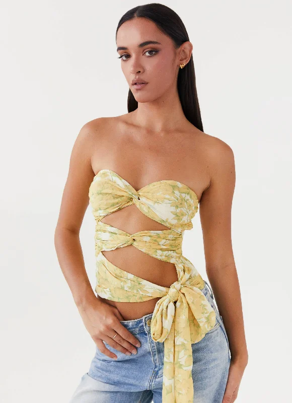 Online Specials Sunlight Cascade Top - Daffodil