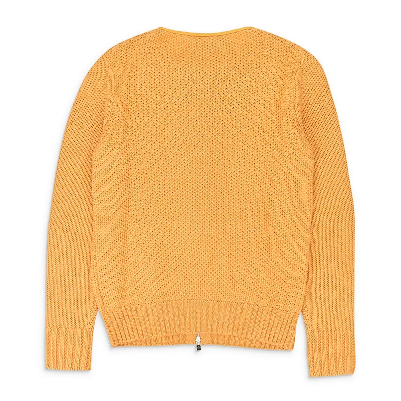 Weekend Bargains Just for You CREW NECK ORANGE SWEATER