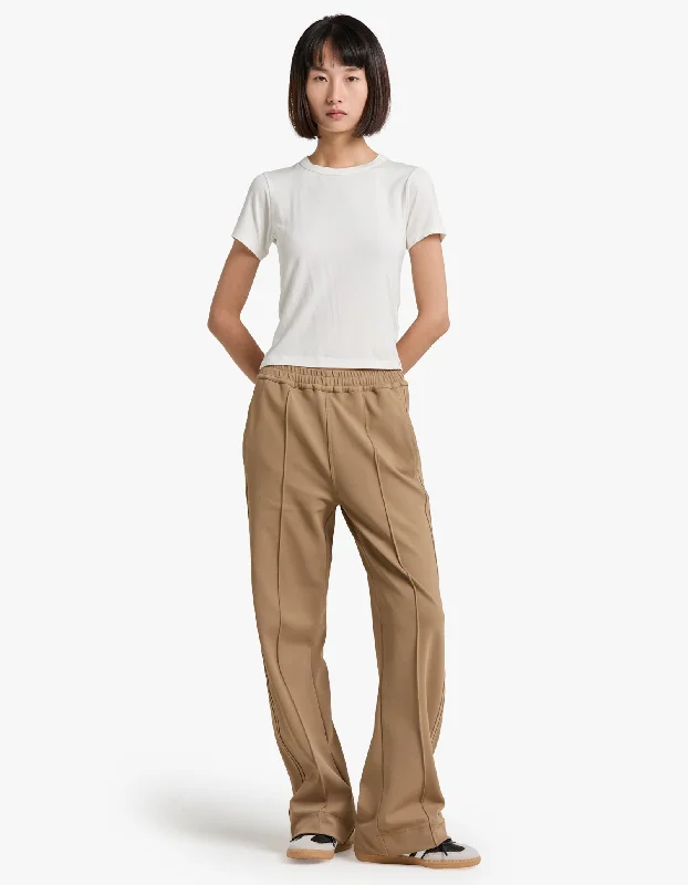 Clearance Event Twill Pinstitch Detail Pant - Tan