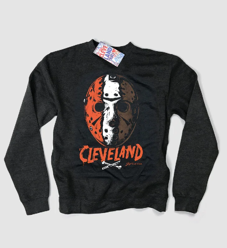 Exclusive Access Cleveland Football Halloween Mask Crew Sweatshirt