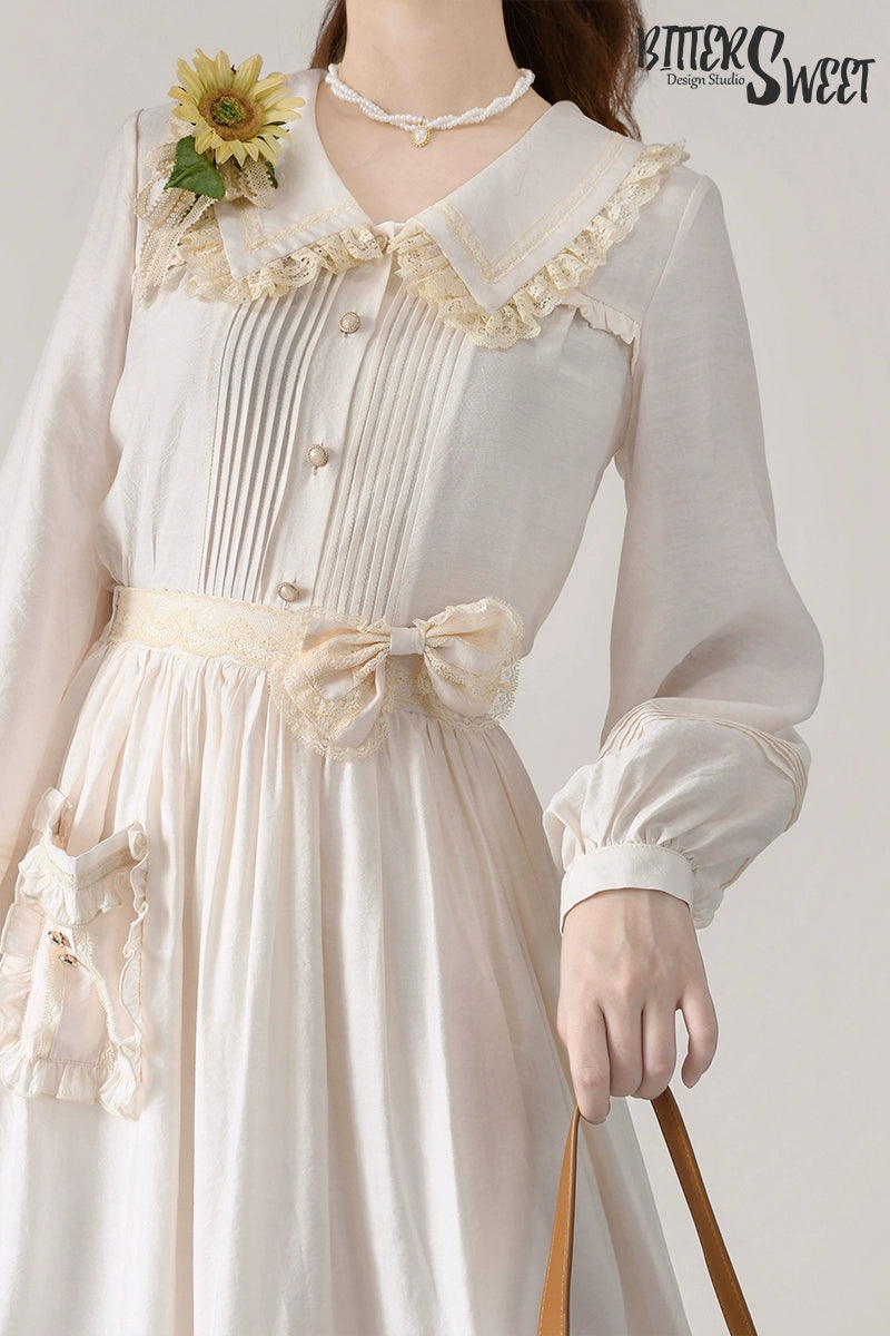 BitterSweet~Elegant Lolita Skirt Set V-neck Long Sleeve Shirt