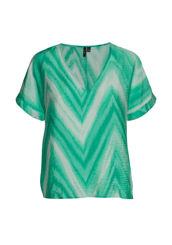 Crazy Deal Vero Moda Josie Kua Zig Zag Top, Katydid