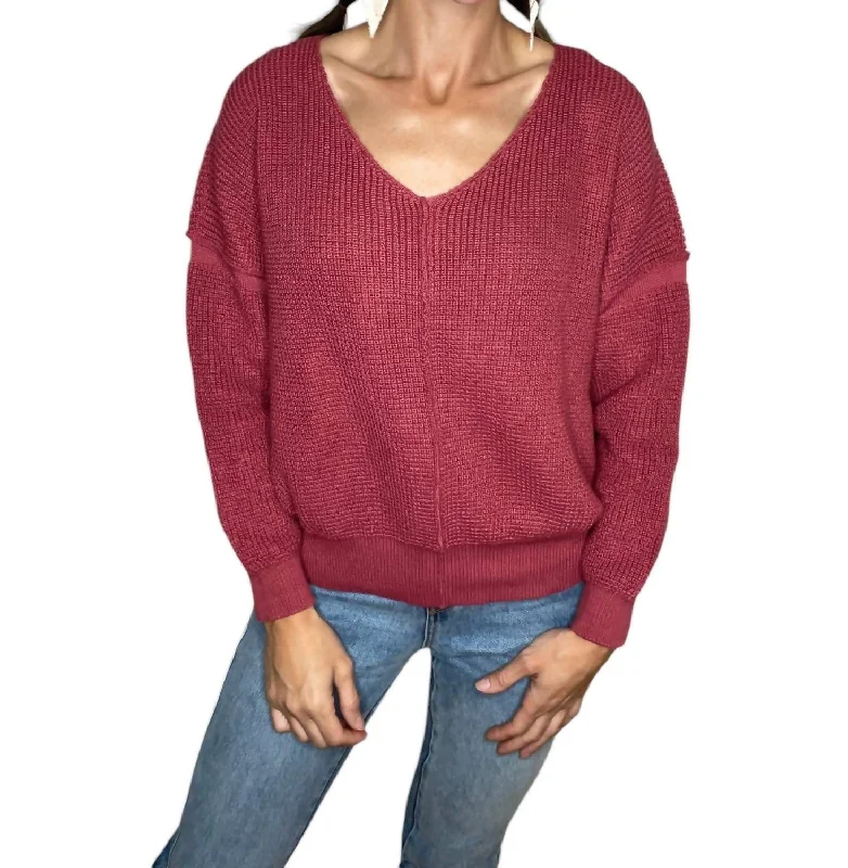 Weekend Deals That Amaze Gabby Sweater In Deep Rose