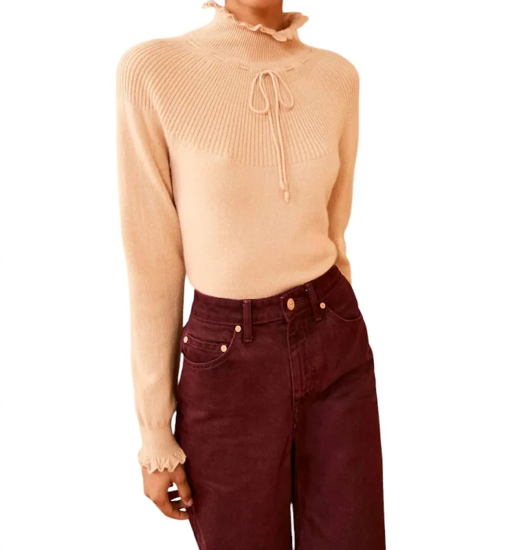 Act Now Maisie Turtleneck Sweater In Camel